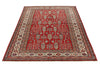 5x7 Red and Ivory Kazak Tribal Rug