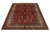 5x7 Red and Ivory Kazak Tribal Rug