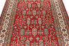 5x7 Red and Ivory Kazak Tribal Rug