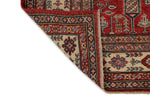 5x7 Red and Ivory Kazak Tribal Rug