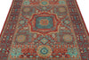 5x7 Burgundy and Multicolor Turkish Tribal Rug
