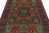 5x7 Burgundy and Multicolor Turkish Tribal Rug