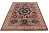 5x7 Green and Beige Turkish Traditional Rug