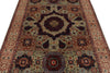 5x7 Green and Beige Turkish Traditional Rug