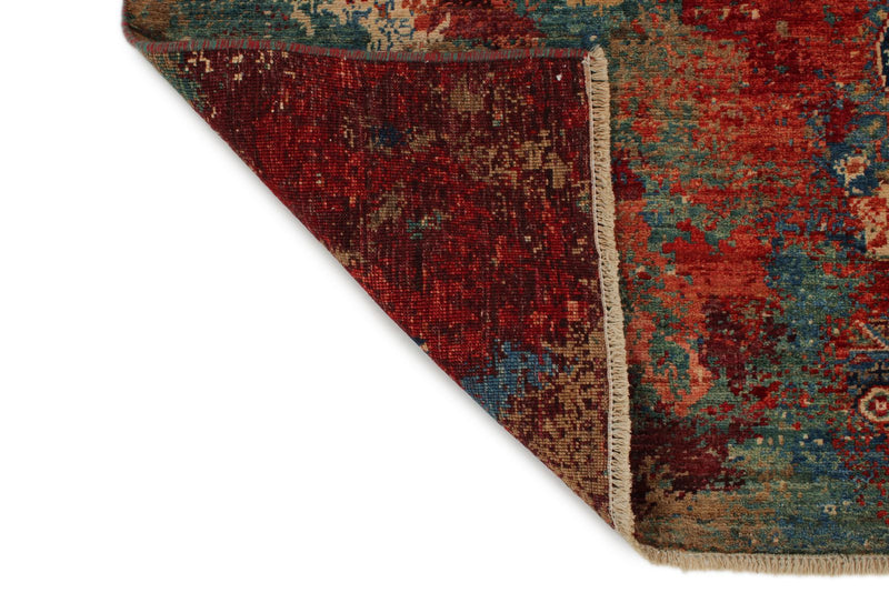5x7 Multicolor and Multicolor Turkish Tribal Rug