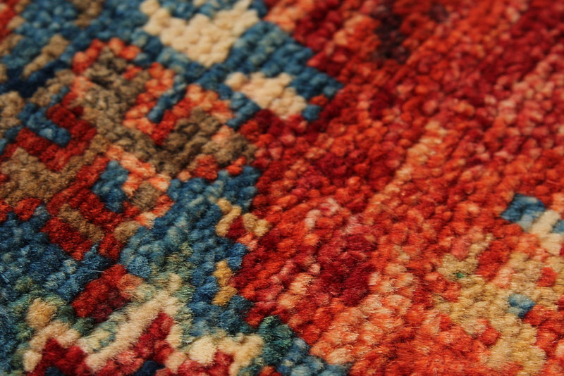 5x7 Multicolor and Multicolor Turkish Tribal Rug