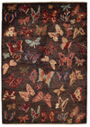 5x7 Brown and Multicolor Modern Contemporary Rug