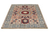 5x7 Beige and Ivory Turkish Tribal Rug