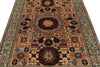 5x7 Beige and Ivory Turkish Tribal Rug