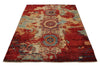 5x7 Multicolor and Multicolor Turkish Tribal Rug