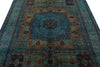 6x8 Multicolor and Light Blue Turkish Tribal Rug