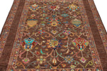5x7 Brown and Multicolor Turkish Tribal Rug