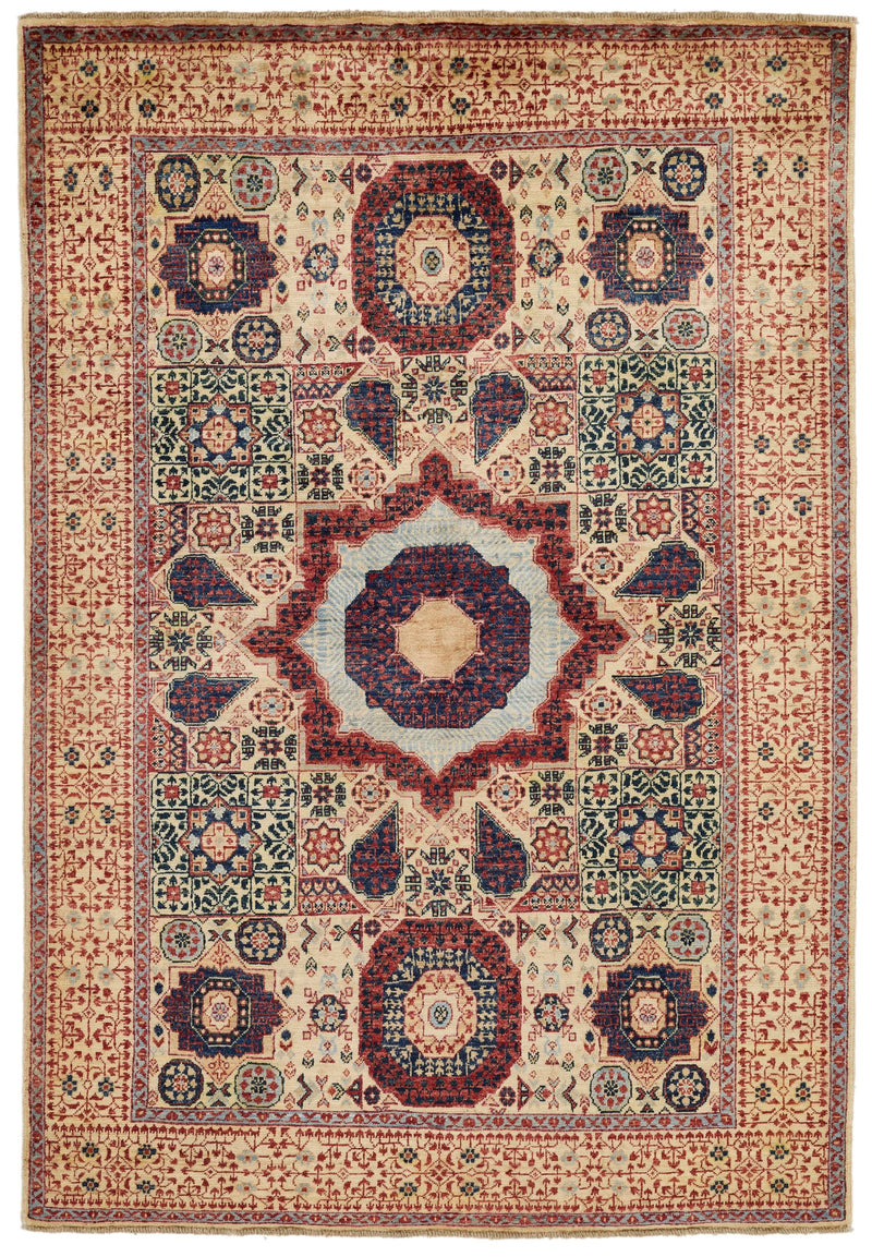 5x7 Beige and Ivory Anatolian Traditional Rug