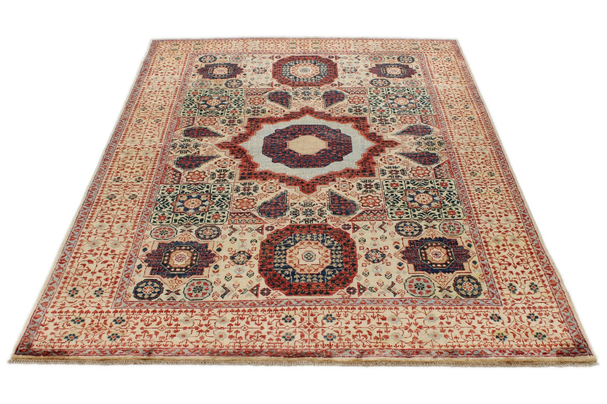 5x7 Beige and Ivory Anatolian Traditional Rug