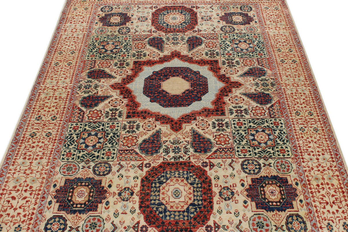 5x7 Beige and Ivory Anatolian Traditional Rug