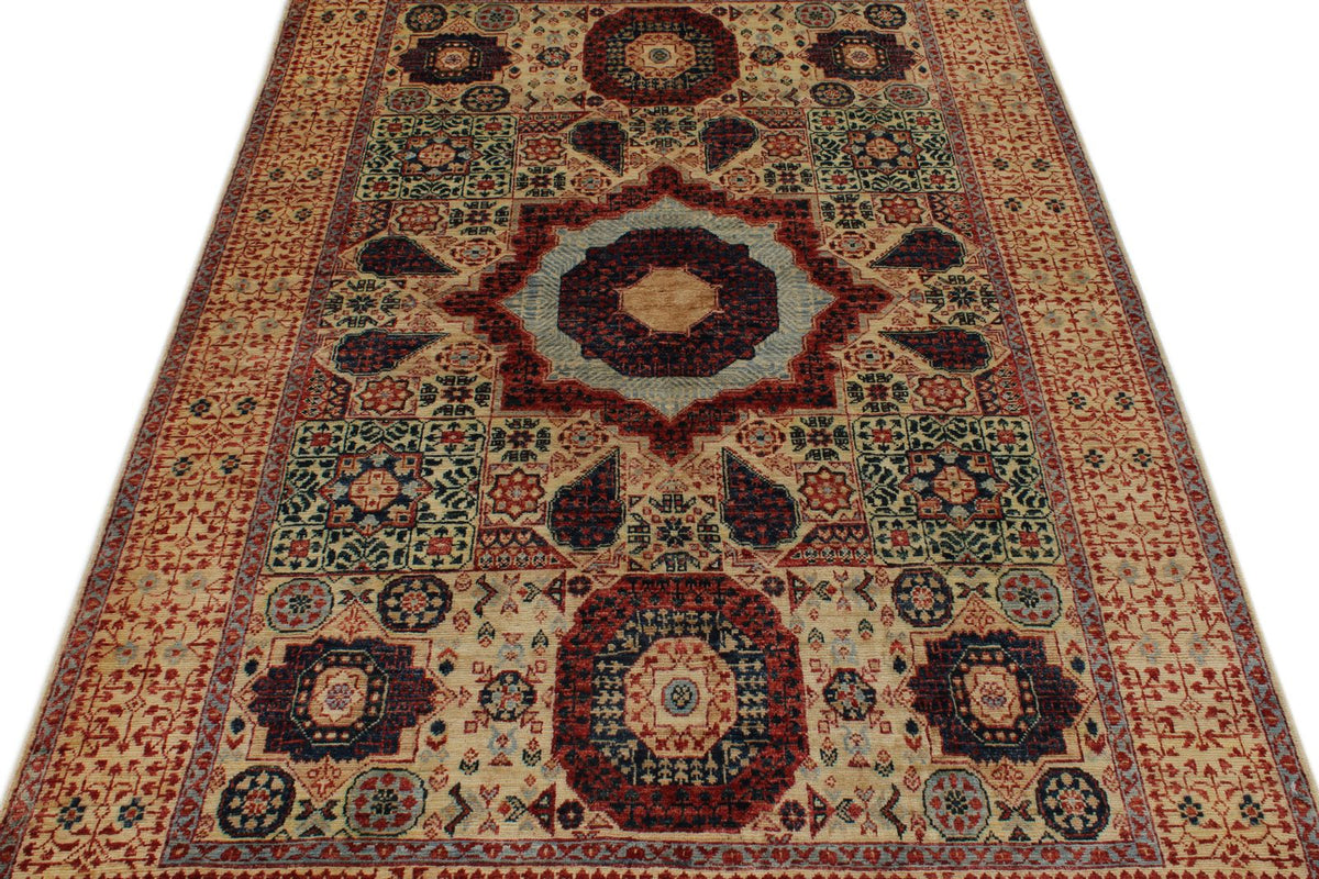 5x7 Beige and Ivory Anatolian Traditional Rug