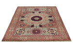 5x7 Green and Multicolor Turkish Tribal Rug