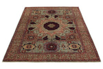 5x7 Green and Multicolor Turkish Tribal Rug