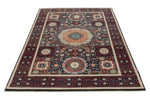 5x7 Navy and Red Turkish Tribal Rug