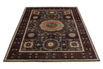5x7 Navy and Red Turkish Tribal Rug