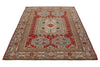 5x7 Burgundy and Multicolor Kazak Tribal Rug