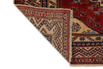 5x6 Burgundy and Multicolor Turkish Tribal Rug