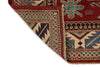 5x6 Red and Ivory Kazak Tribal Rug