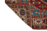 5x7 Red and Ivory Kazak Tribal Rug