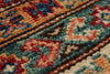 5x7 Red and Ivory Kazak Tribal Rug