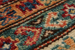 5x7 Red and Ivory Kazak Tribal Rug