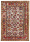 5x7 Gray and Red Kazak Tribal Rug