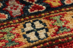 5x7 Gray and Red Kazak Tribal Rug