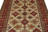 5x7 Ivory and Red Kazak Tribal Rug