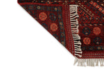 5x7 Ivory and Burgundy Turkish Tribal Rug