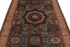 5x7 Blue and Ivory Turkish Tribal Rug