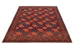 5x7 Burgundy and Blue Turkish Tribal Rug