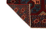 5x7 Burgundy and Blue Turkish Tribal Rug