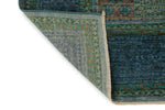 6x8 Green and Blue Turkish Tribal Rug