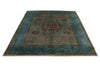 6x8 Gray and Blue Turkish Tribal Rug