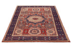 5x7 Red and Navy Turkish Tribal Rug