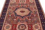 5x7 Red and Navy Turkish Tribal Rug