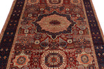 5x7 Red and Navy Turkish Tribal Rug