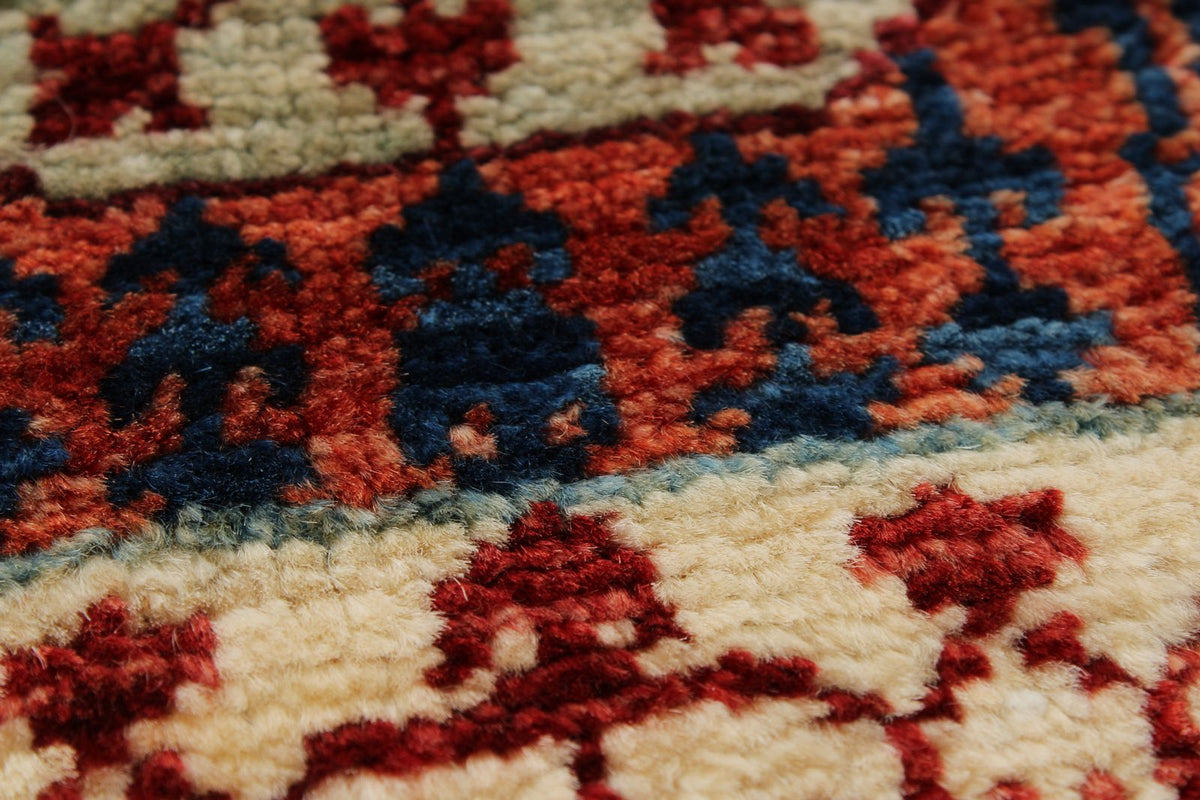 5x7 Red and Navy Turkish Tribal Rug