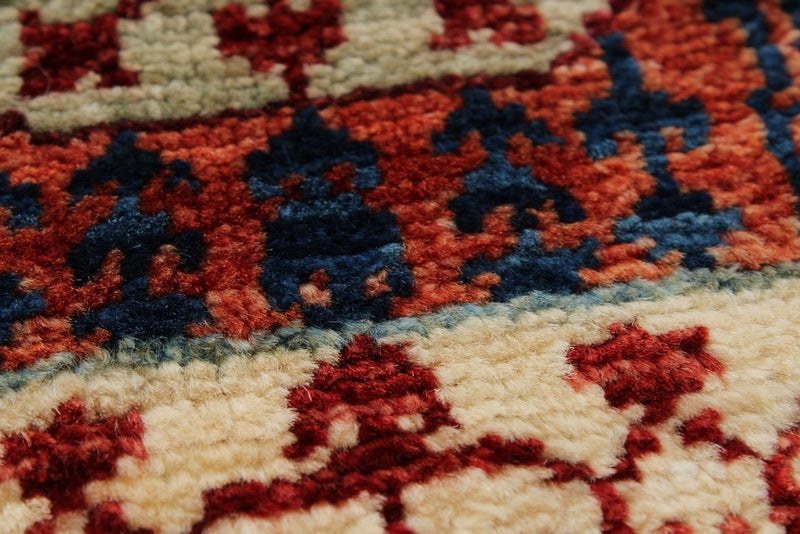 5x7 Red and Navy Turkish Tribal Rug