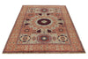 5x7 Ivory and Beige Turkish Tribal Rug