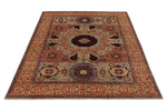 5x7 Ivory and Beige Turkish Tribal Rug