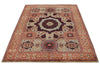 5x7 Ivory and Beige Turkish Tribal Rug