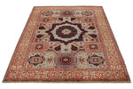 5x7 Ivory and Beige Turkish Tribal Rug