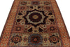 5x7 Ivory and Beige Turkish Tribal Rug