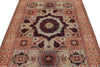 5x7 Ivory and Beige Turkish Tribal Rug